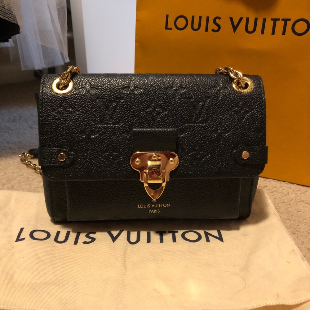 Authentic Louis Vuitton vavin BB empreinte noir